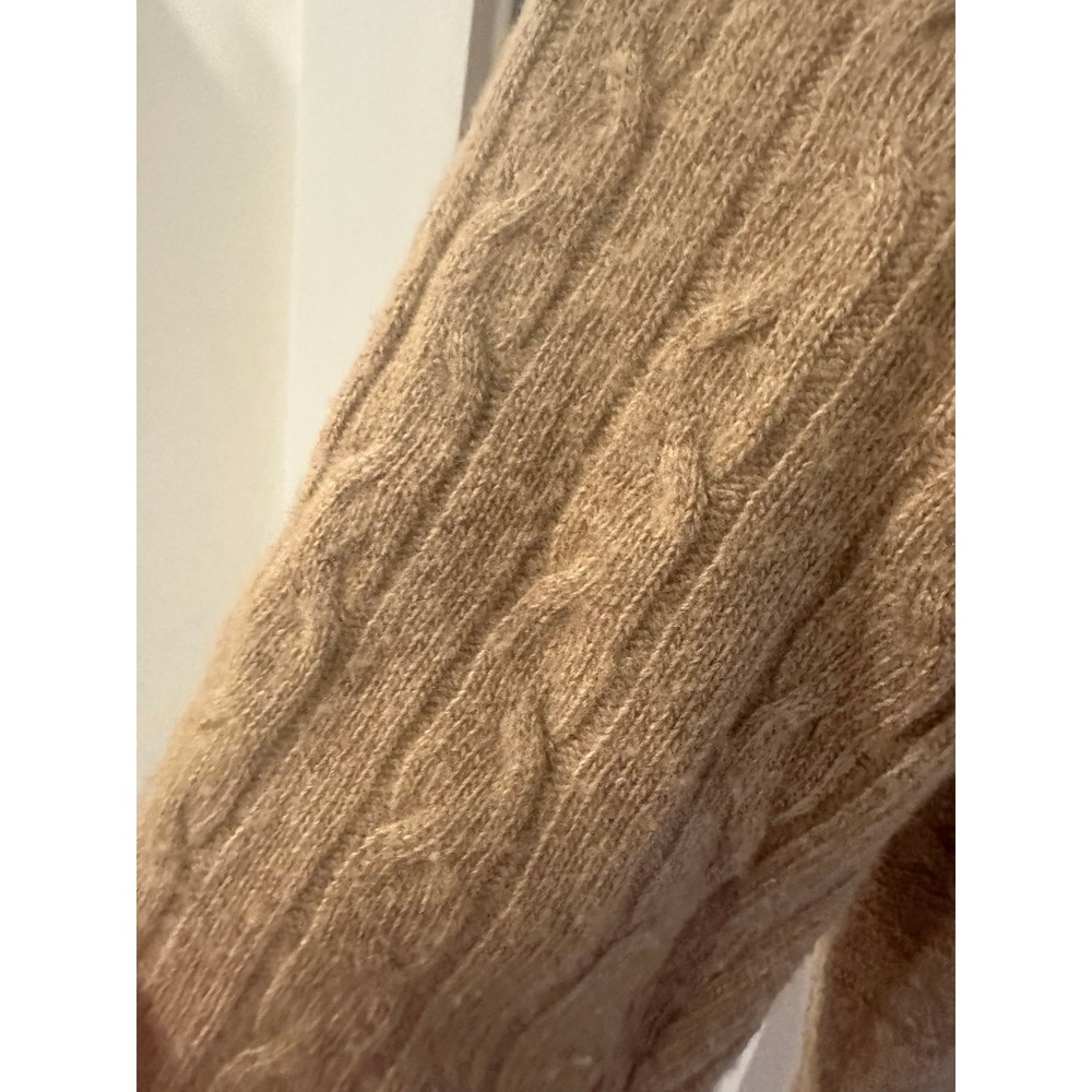 Bianco & Blu Wool & Cashmere Women's Turtleneck Cable Knit Sweater Italy - Picture 2 of 7